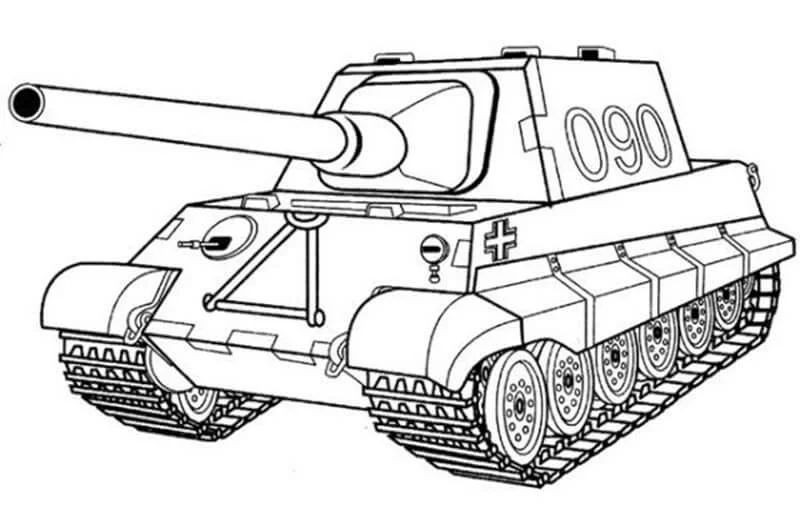 Çocuklar İçin Tank Boyama Sayfaları 