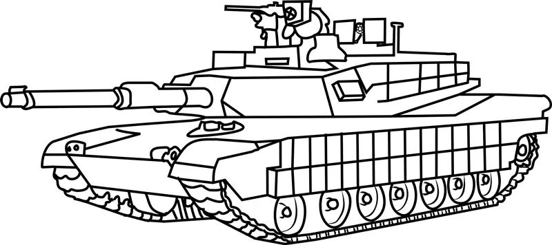 Çocuklar İçin Tank Boyama Sayfaları 