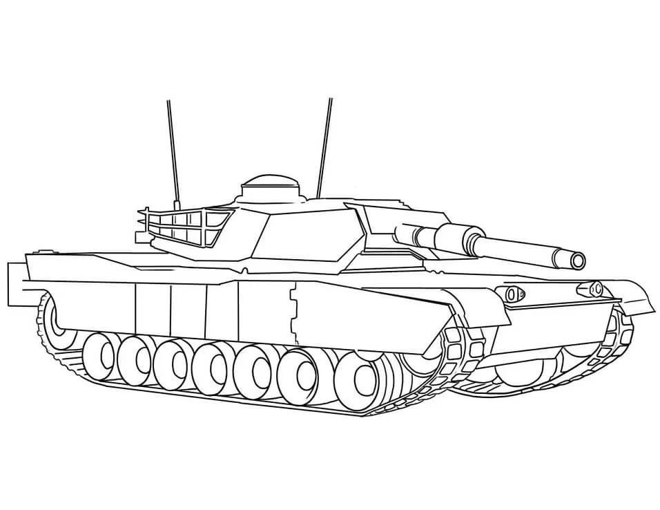 Çocuklar İçin Tank Boyama Sayfaları 