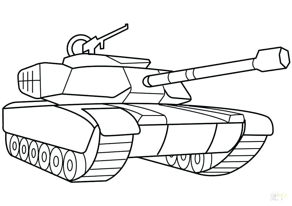 Çocuklar İçin Tank Boyama Sayfaları 