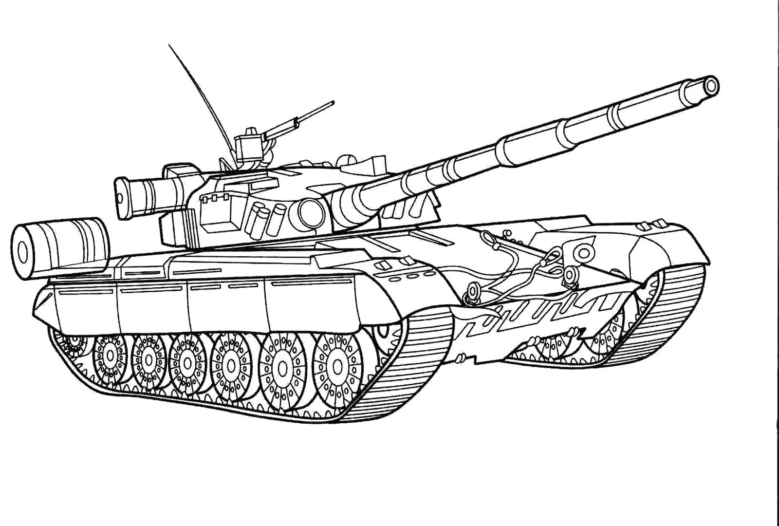 Çocuklar İçin Tank Boyama Sayfaları 