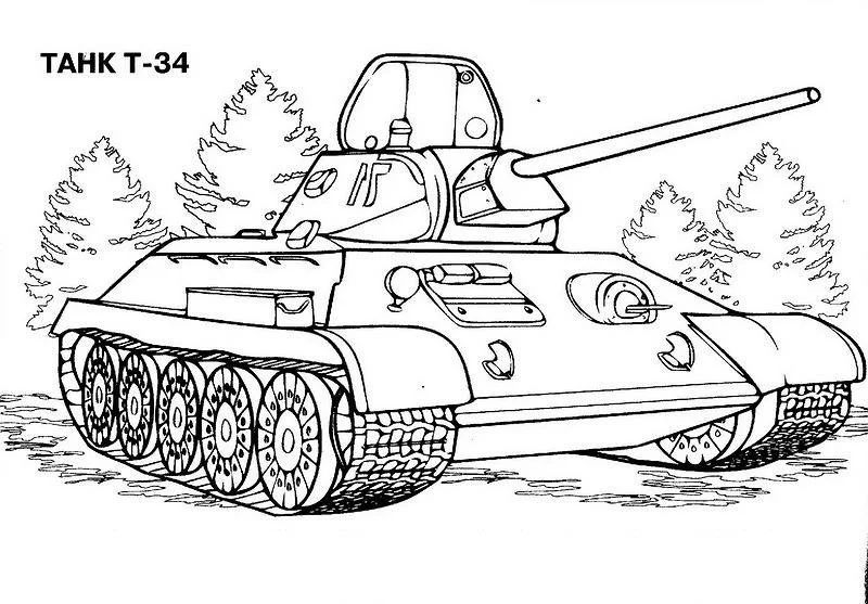 Çocuklar İçin Tank Boyama Sayfaları 
