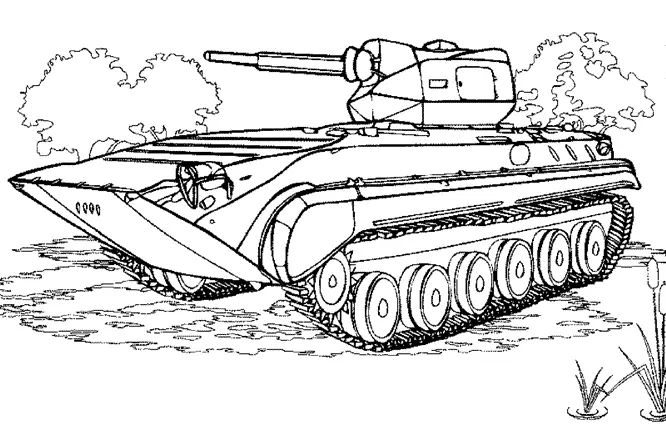 Çocuklar İçin Tank Boyama Sayfaları 