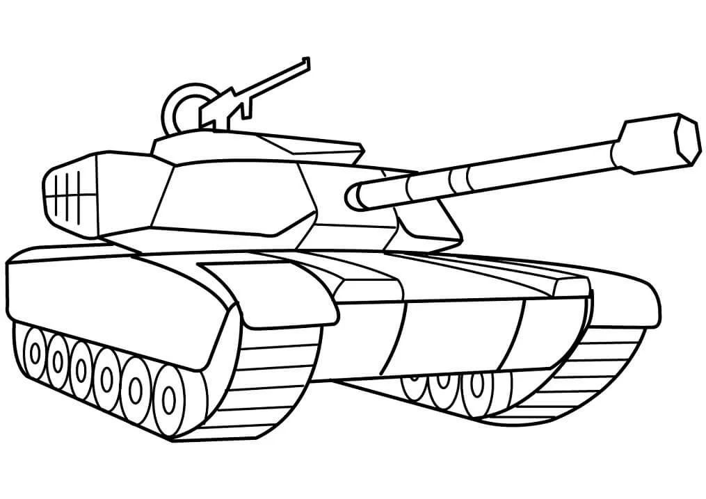 Çocuklar İçin Tank Boyama Sayfaları 