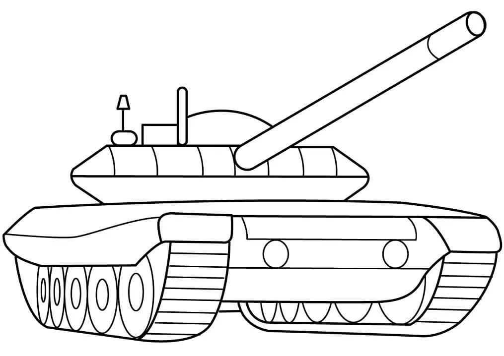 Çocuklar İçin Tank Boyama Sayfaları 