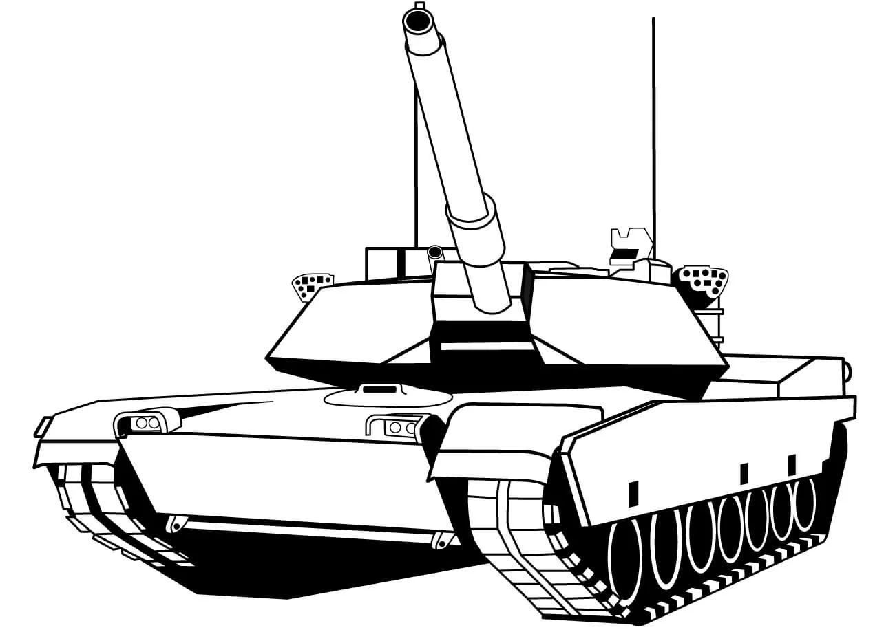 Çocuklar İçin Tank Boyama Sayfaları 