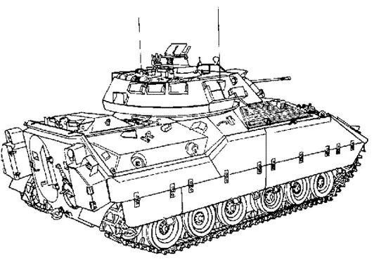 Çocuklar İçin Tank Boyama Sayfaları 