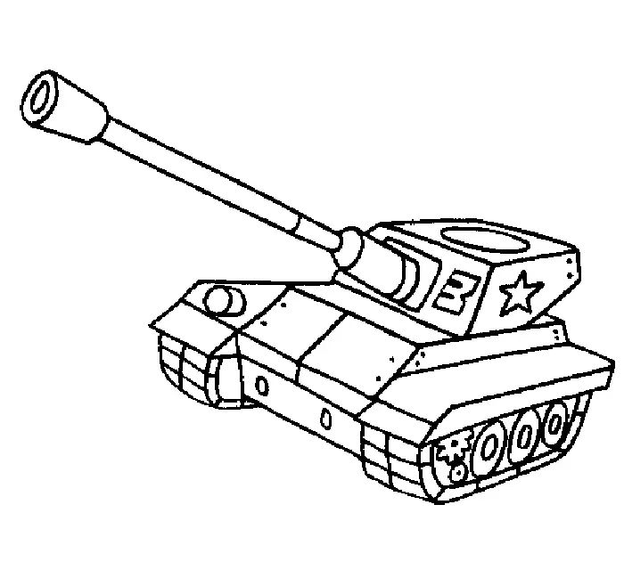 Çocuklar İçin Tank Boyama Sayfaları 
