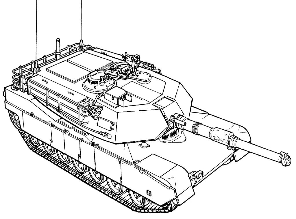 Çocuklar İçin Tank Boyama Sayfaları 
