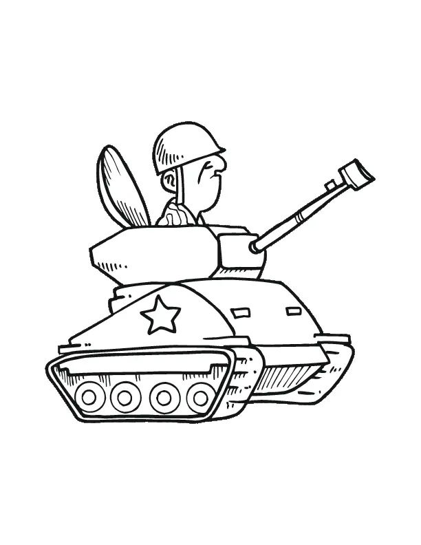Çocuklar İçin Tank Boyama Sayfaları 