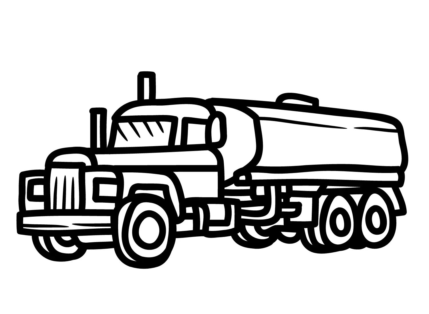 Çocuklar İçin Tanker Boyama Sayfaları 
