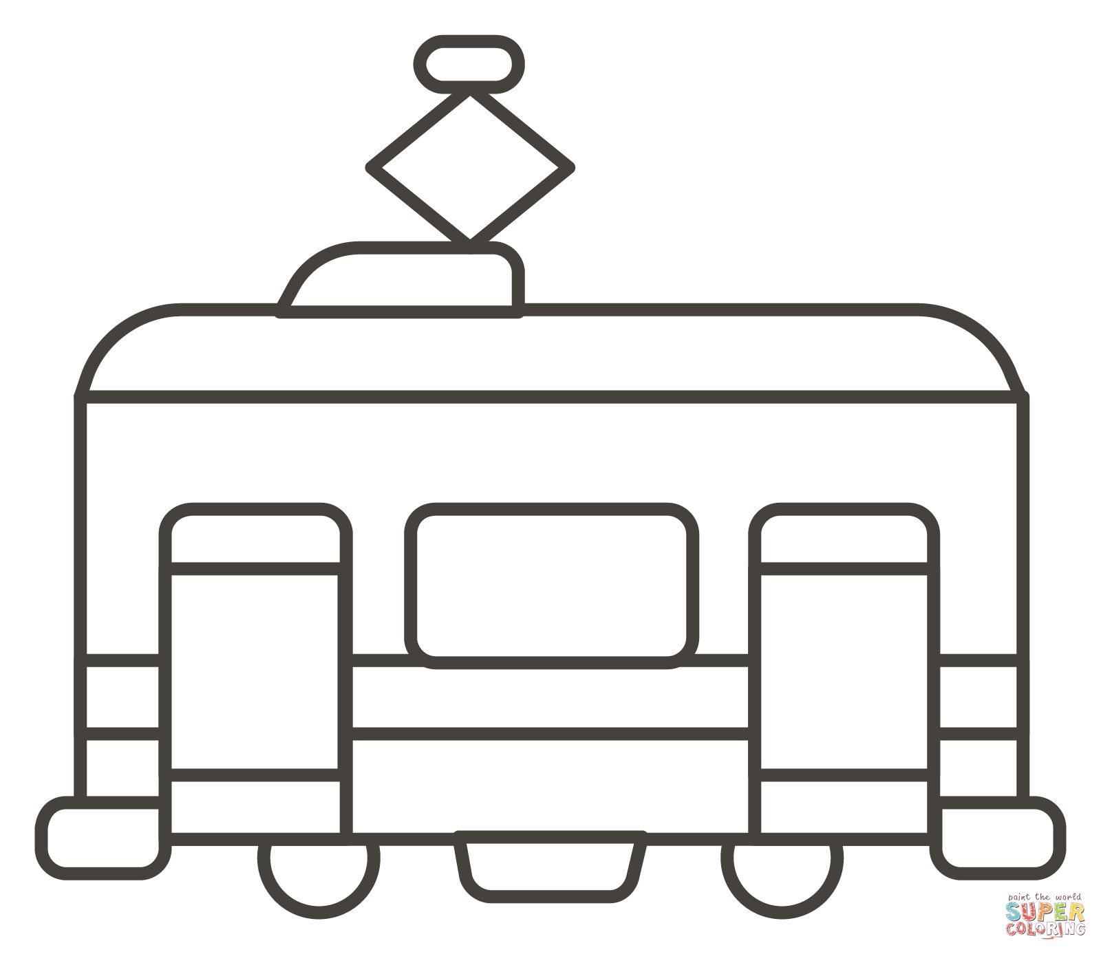 Çocuklar İçin Tren Boyama Sayfaları 