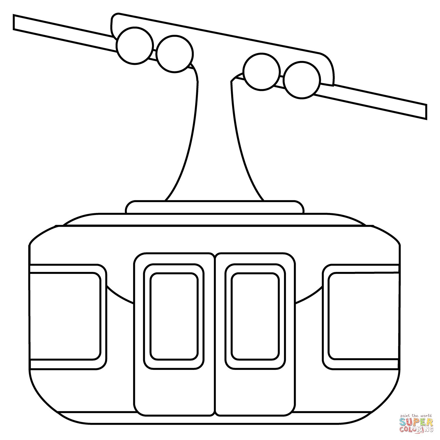 Çocuklar İçin Tren Boyama Sayfaları 