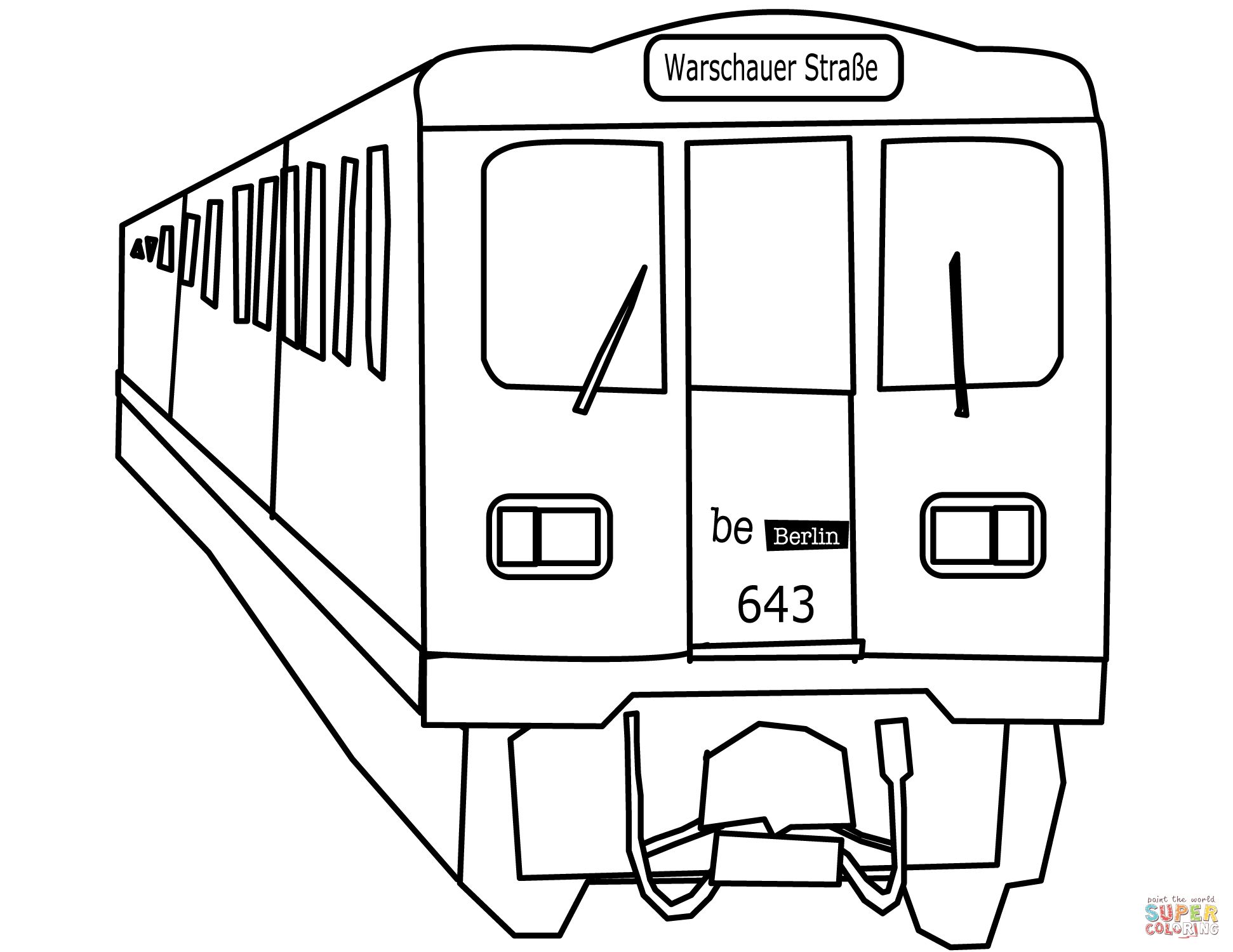 Çocuklar İçin Tren Boyama Sayfaları 