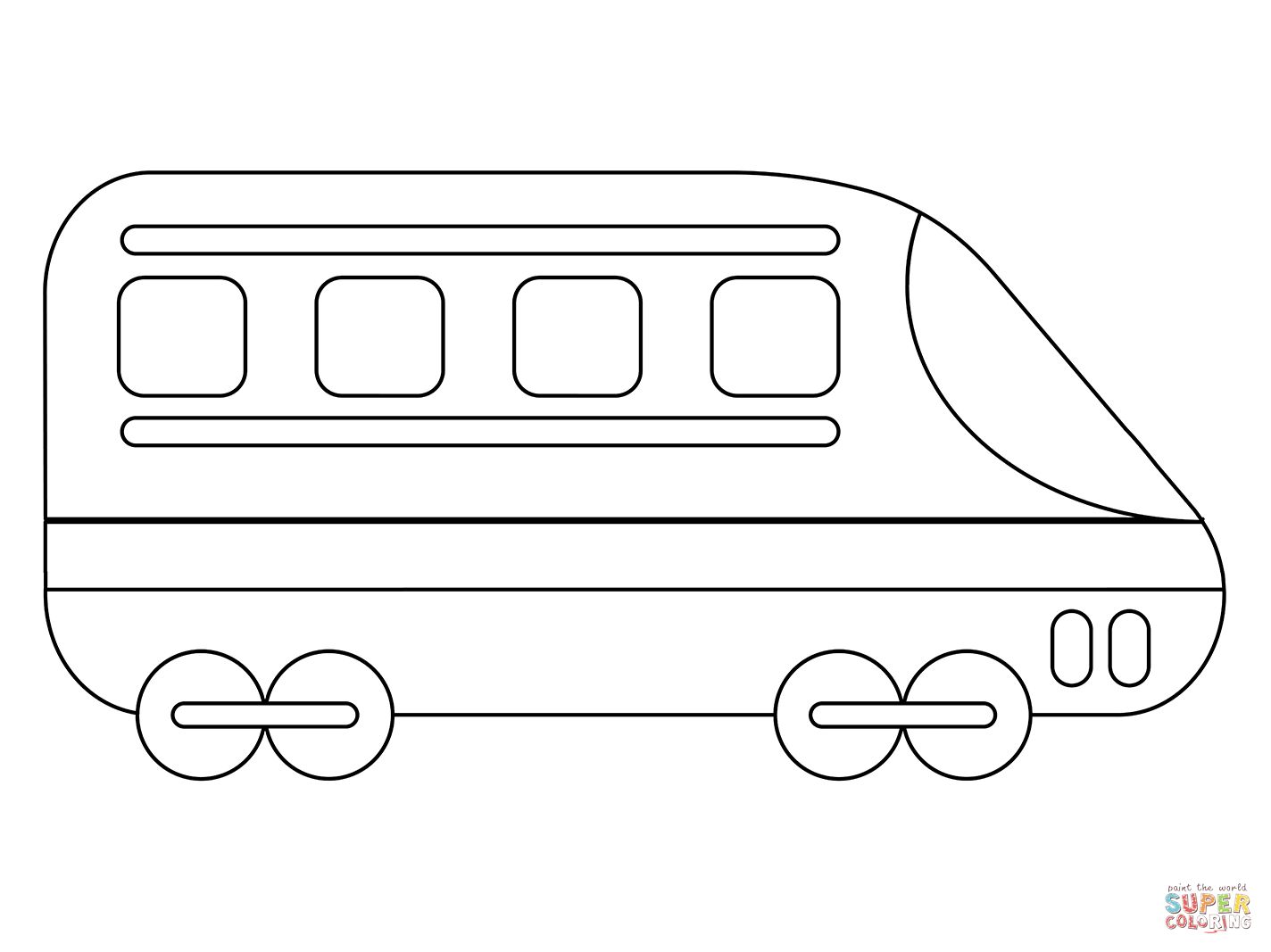 Çocuklar İçin Tren Boyama Sayfaları 