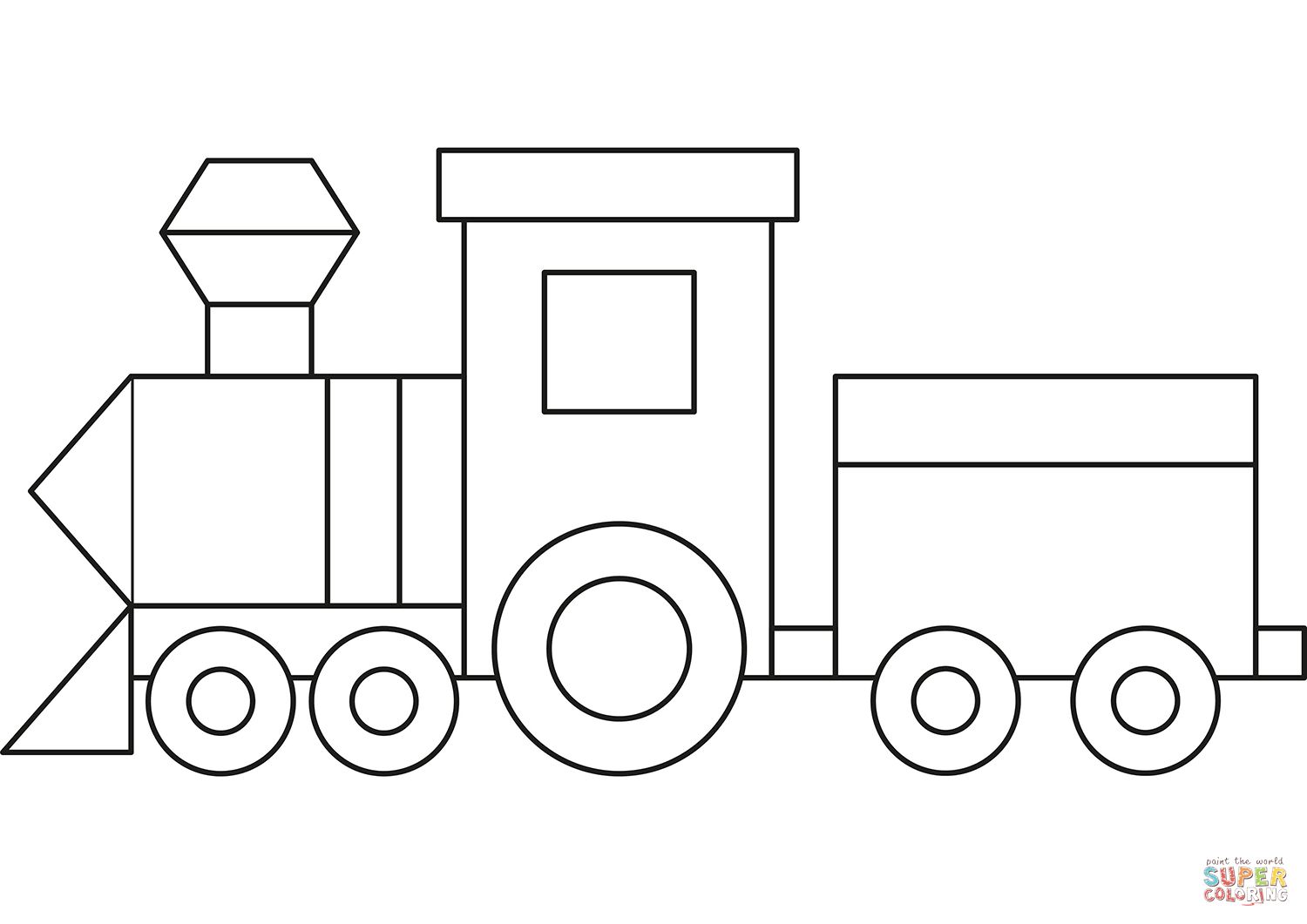 Çocuklar İçin Tren Boyama Sayfaları 