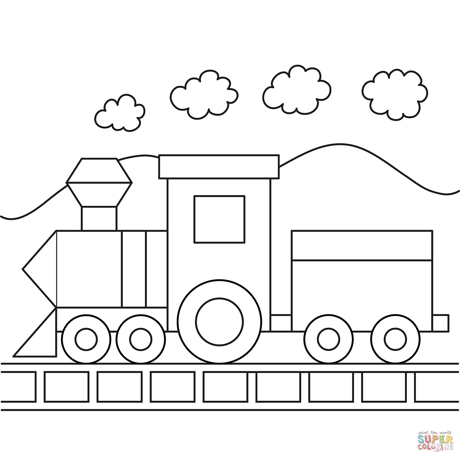 Çocuklar İçin Tren Boyama Sayfaları 