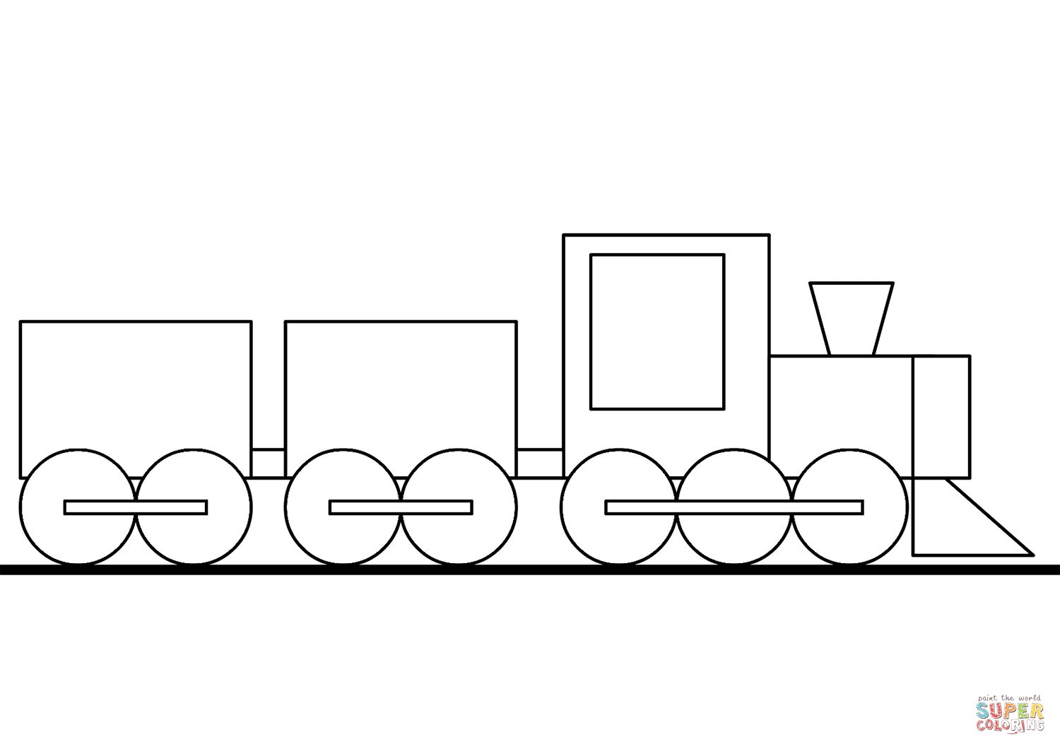 Çocuklar İçin Tren Boyama Sayfaları 