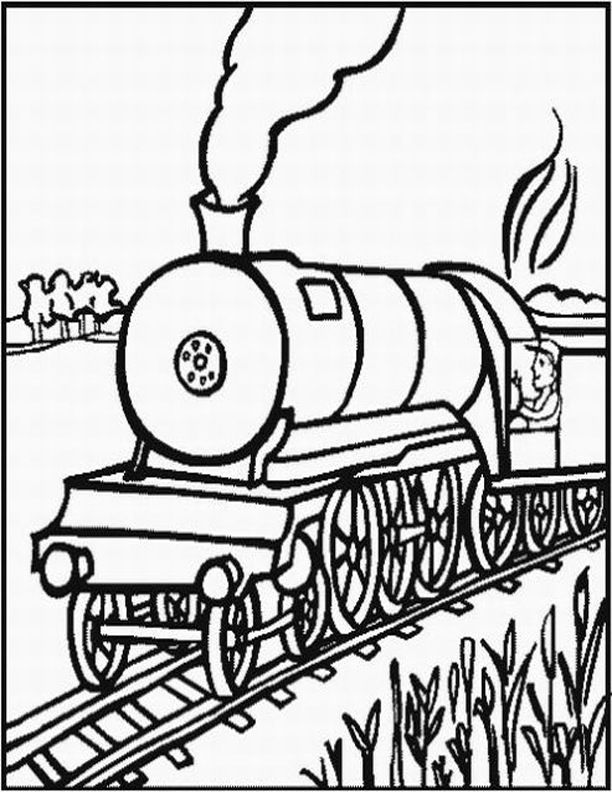 Çocuklar İçin Tren Boyama Sayfaları 