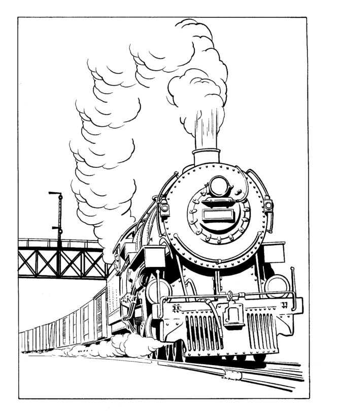 Çocuklar İçin Tren Boyama Sayfaları 