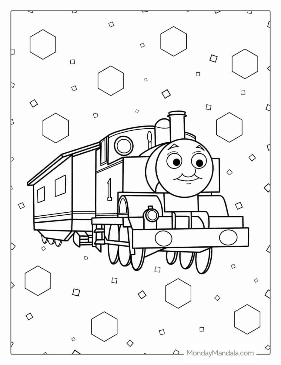Çocuklar İçin Tren Boyama Sayfaları 