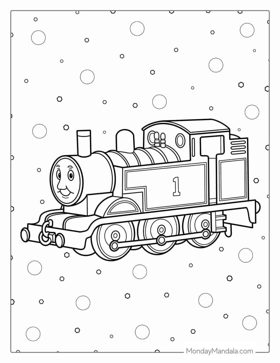Çocuklar İçin Tren Boyama Sayfaları 