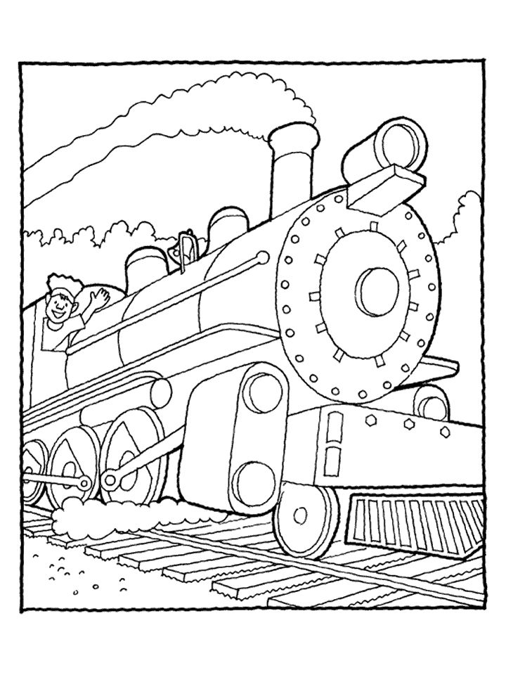 Çocuklar İçin Tren Boyama Sayfaları 