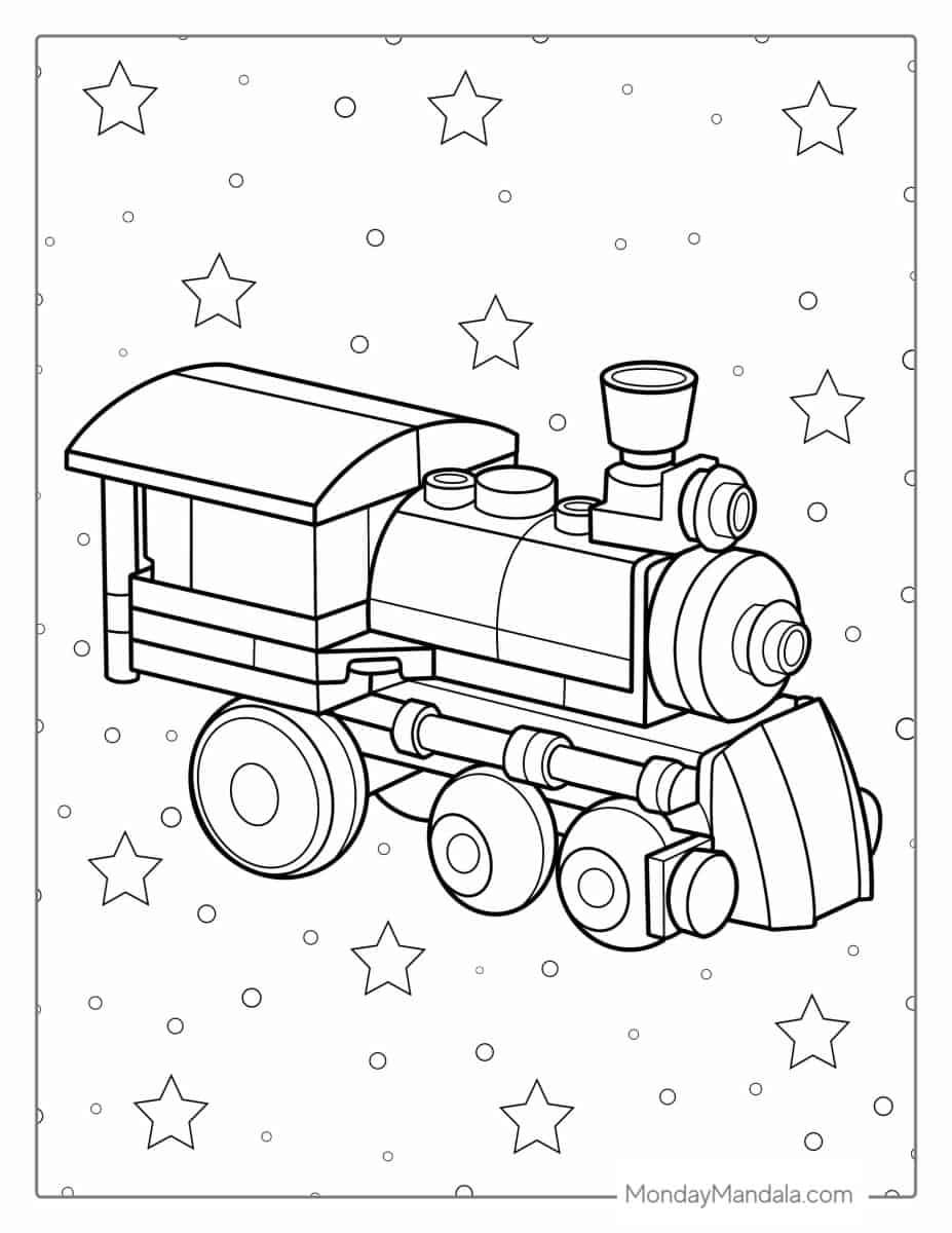 Çocuklar İçin Tren Boyama Sayfaları 