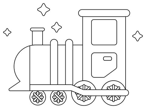 Çocuklar İçin Tren Boyama Sayfaları 
