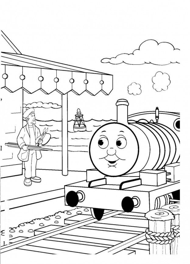 Çocuklar İçin Tren Boyama Sayfaları 