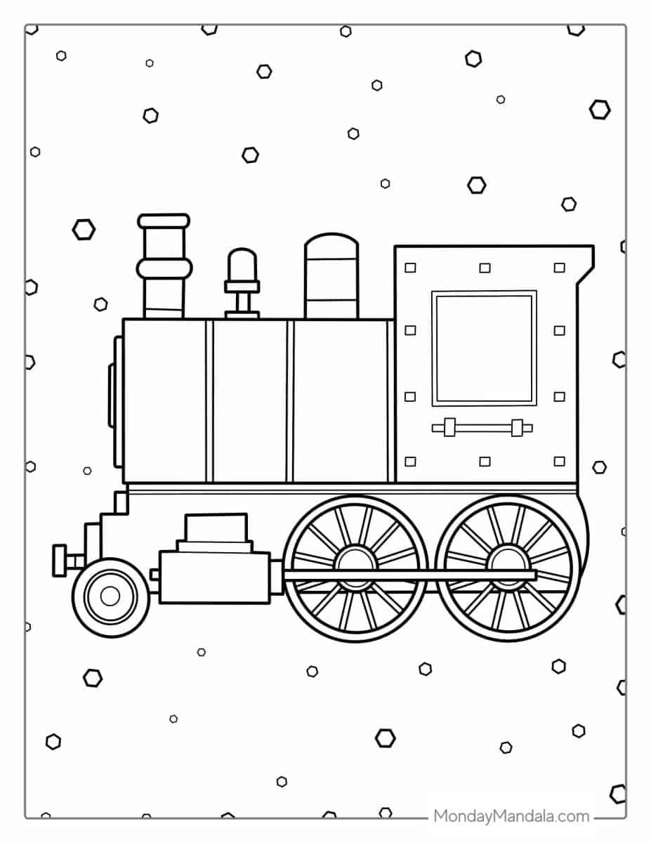 Çocuklar İçin Tren Boyama Sayfaları 