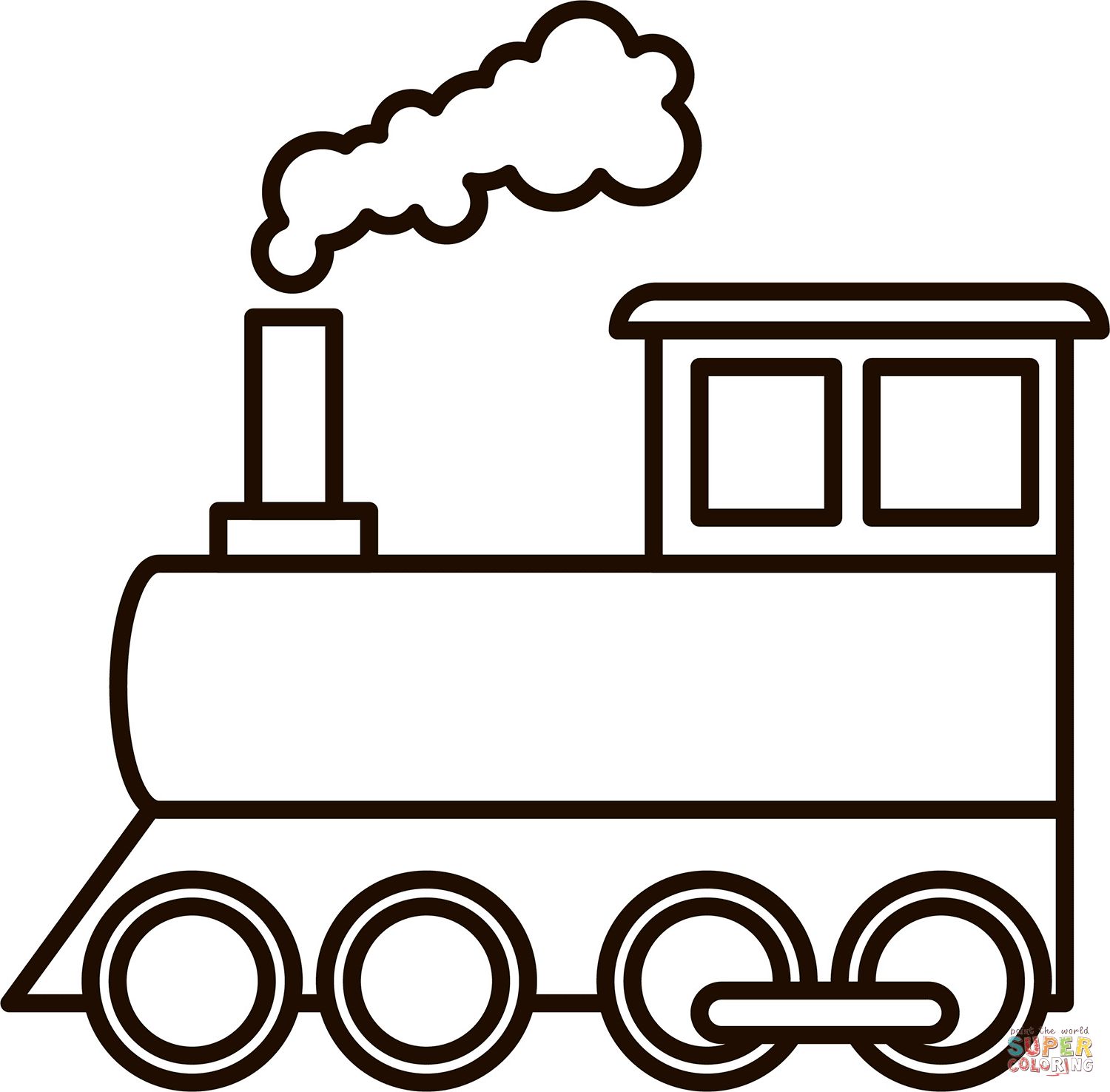 Çocuklar İçin Tren Boyama Sayfaları 