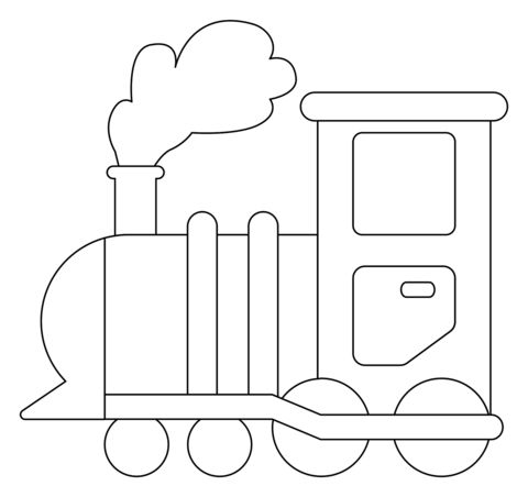 Çocuklar İçin Tren Boyama Sayfaları 