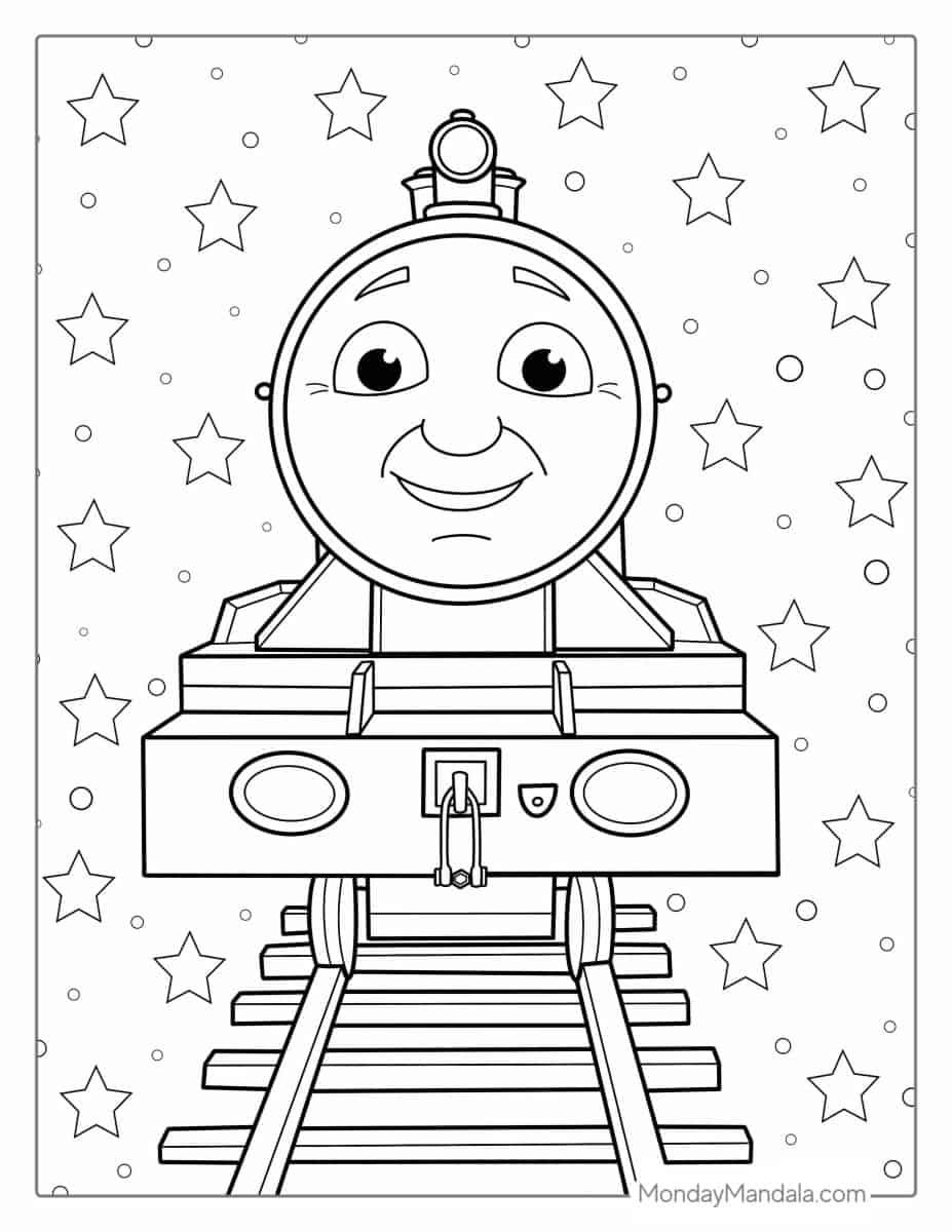 Çocuklar İçin Tren Boyama Sayfaları 