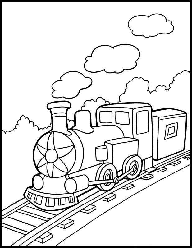 Çocuklar İçin Tren Boyama Sayfaları 