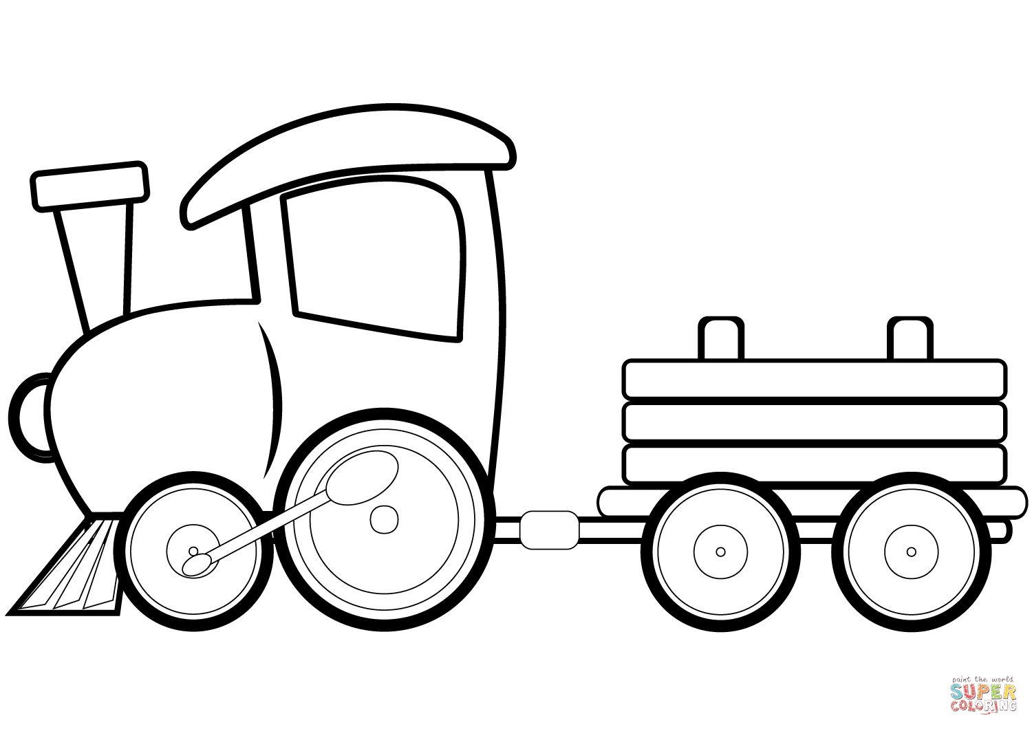Çocuklar İçin Tren Boyama Sayfaları 
