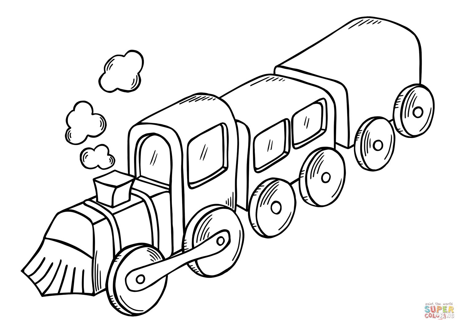 Çocuklar İçin Tren Boyama Sayfaları 