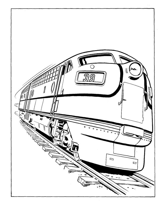 Çocuklar İçin Tren Boyama Sayfaları 