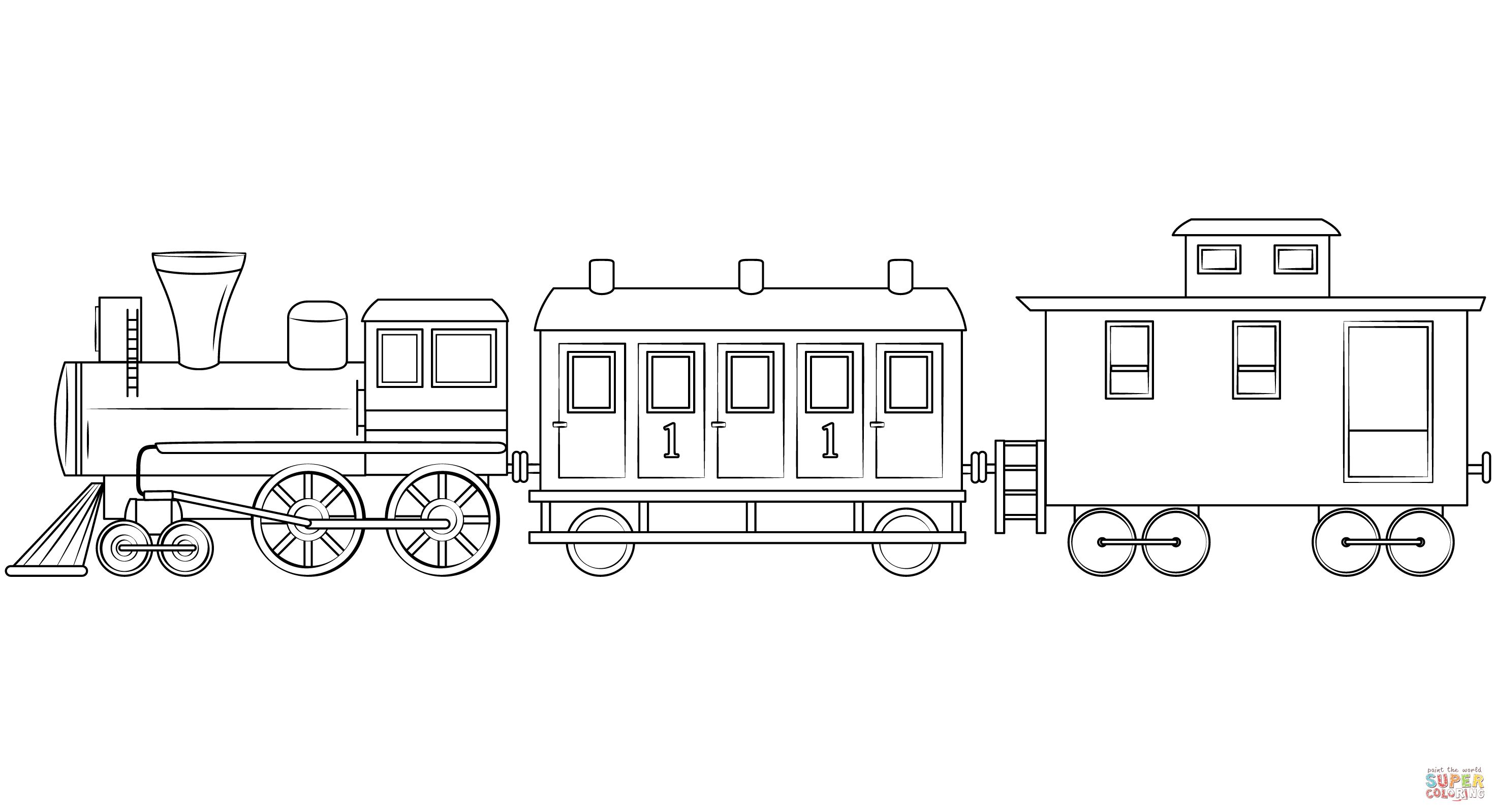 Çocuklar İçin Tren Boyama Sayfaları 