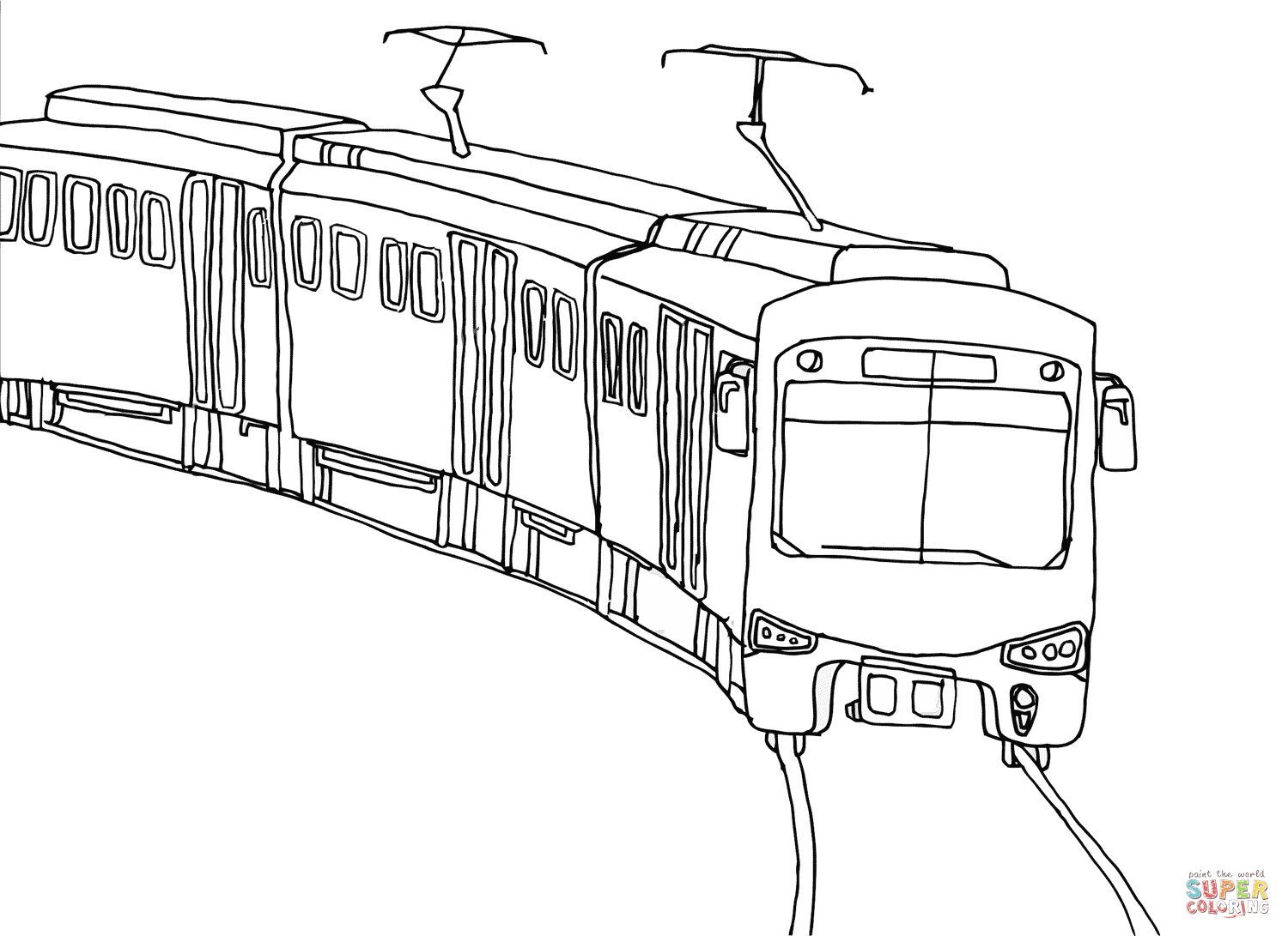 Çocuklar İçin Tren Boyama Sayfaları 