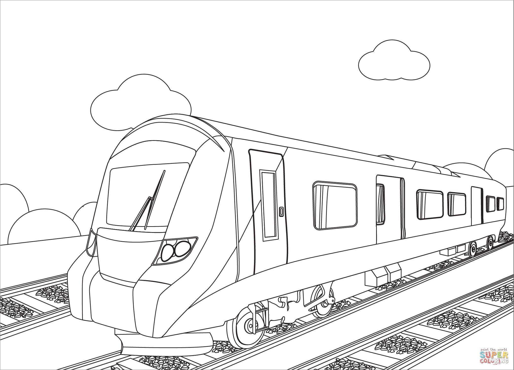 Çocuklar İçin Tren Boyama Sayfaları 