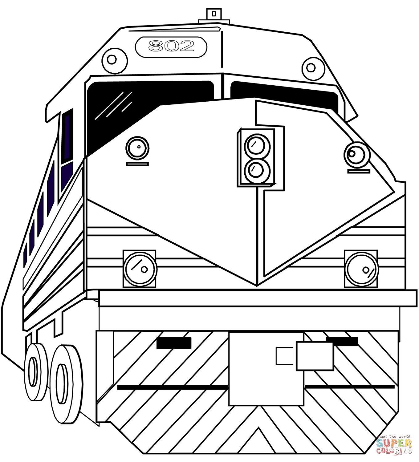 Çocuklar İçin Tren Boyama Sayfaları 