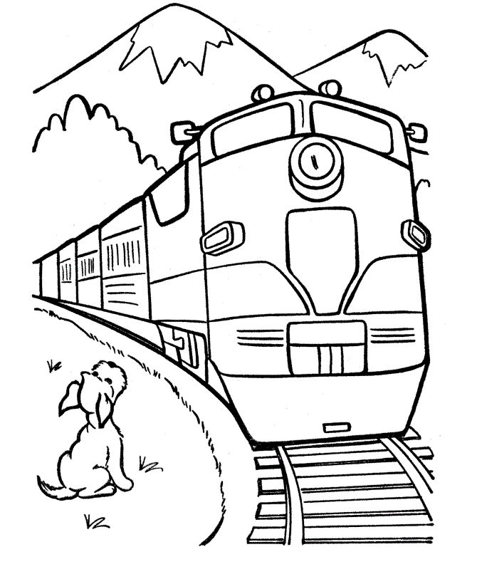 Çocuklar İçin Tren Boyama Sayfaları 