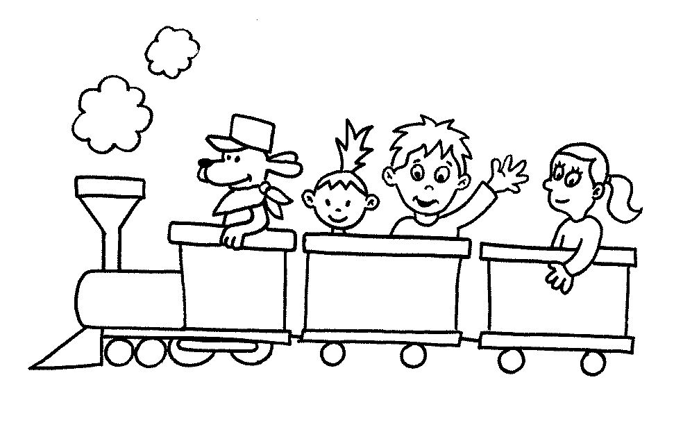 Çocuklar İçin Tren Boyama Sayfaları 
