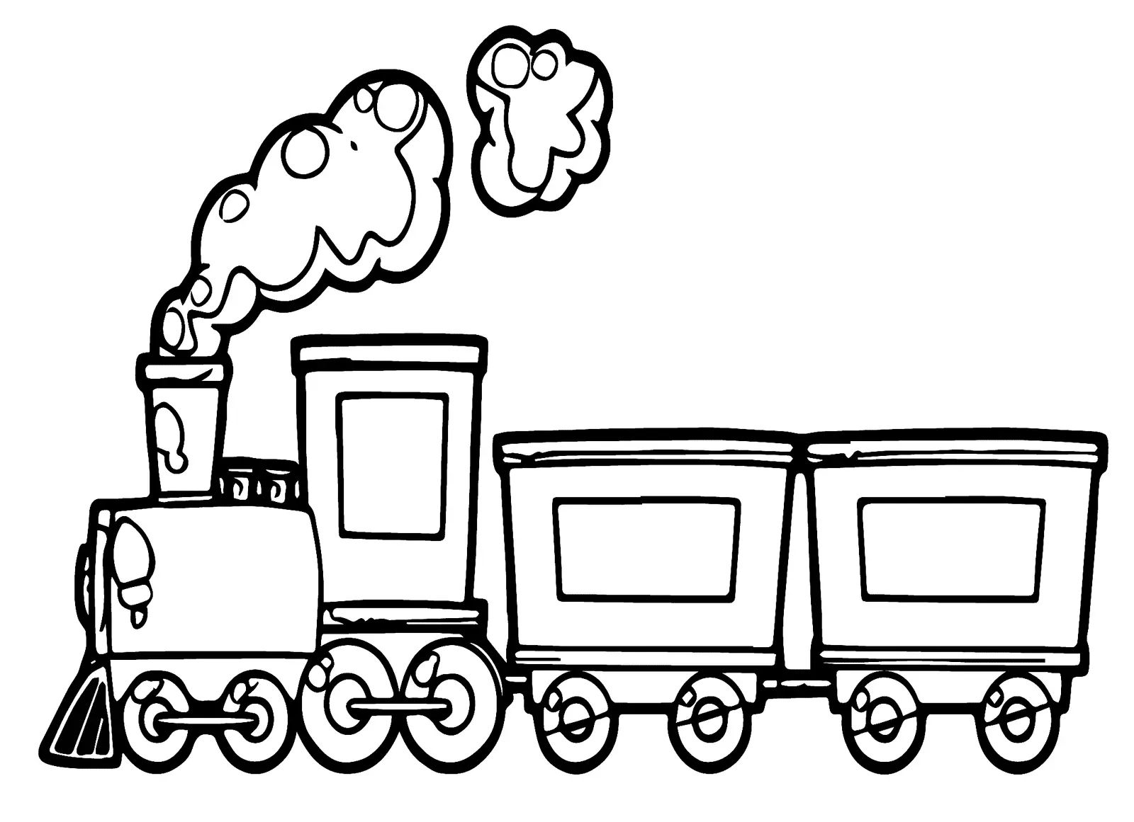 Çocuklar İçin Tren Boyama Sayfaları 