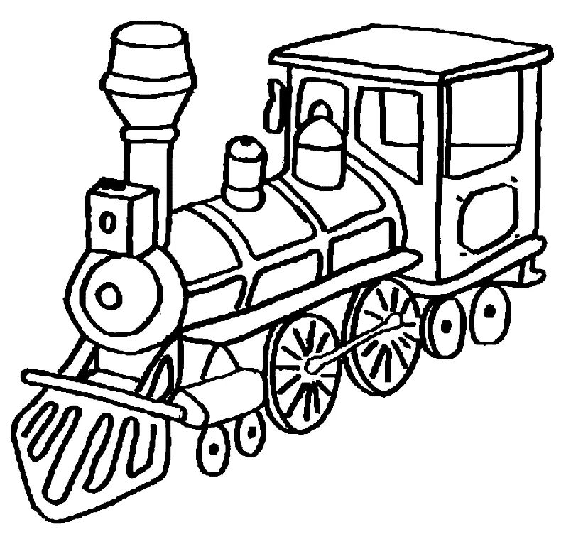 Çocuklar İçin Tren Boyama Sayfaları 
