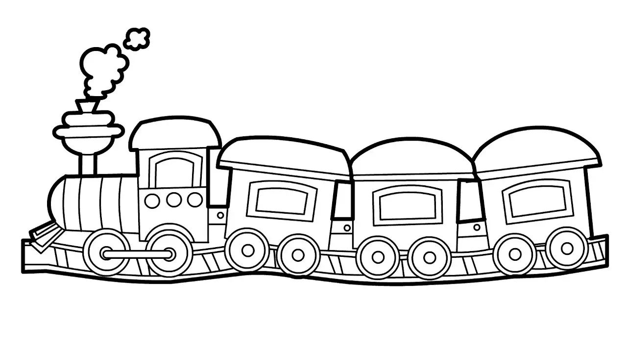 Çocuklar İçin Tren Boyama Sayfaları 