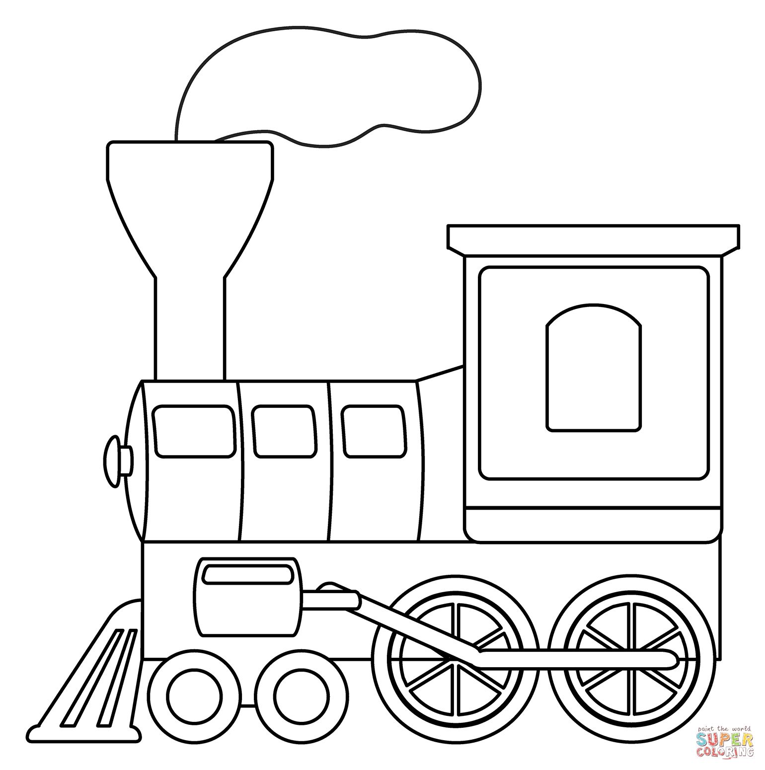 Çocuklar İçin Tren Boyama Sayfaları 