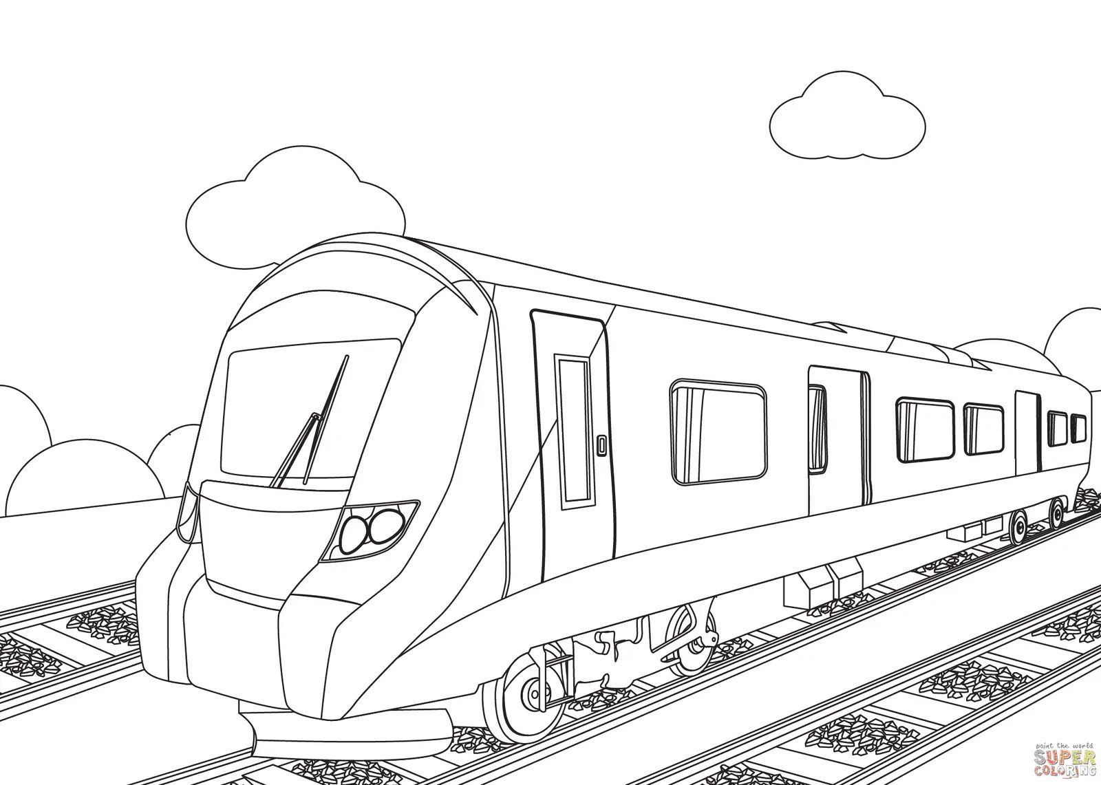 Çocuklar İçin Tren Boyama Sayfaları 