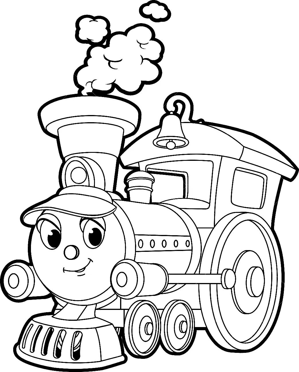 Çocuklar İçin Tren Boyama Sayfaları 